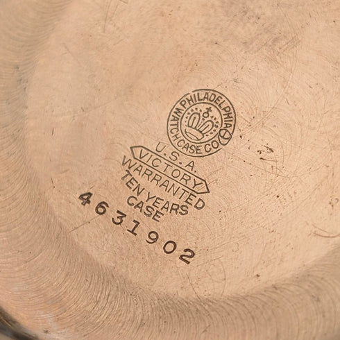 1913 US Antique Elgin Pocket Watch Gold Plated Hunter Case Works Well